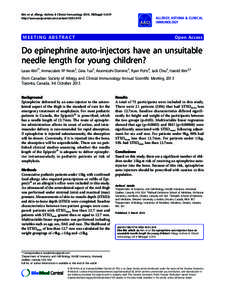 Kim et al. Allergy, Asthma & Clinical Immunology 2014, 10(Suppl 1):A19 http://www.aacijournal.com/content/10/S1/A19 ALLERGY, ASTHMA & CLINICAL IMMUNOLOGY