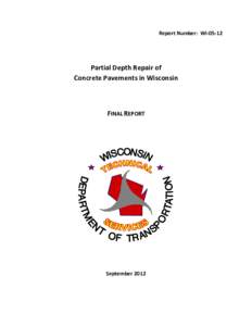 Partial Depth Repair of Concrete Pavements in Wisconsin