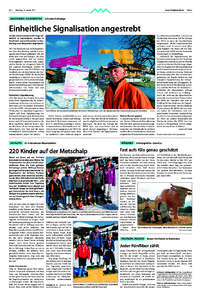 www.frutiglaender.ch    Seite 6  Nr. 5    Dienstag, 18. Januar 2011   Aeschiried / Kandersteg    Schneeschuhwege