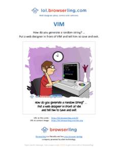 VIM - Webcomic about web developers, programmers and browsers