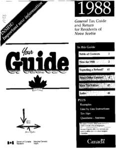 Gerzeral Tax Guide and Return for Residents of Nova Scotia  I