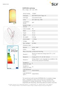 www.slv.de  SOPRANA wall lamp WL-2, beige , E27, max. 40W Article number