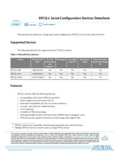 EPCQ-L Serial Configuration Devices Datasheet