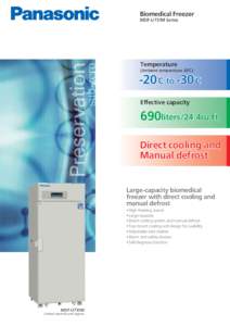Biomedical Freezer MDF-U731M Series Temperature (Ambient temperature 30℃)