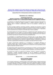 Microsoft Word - Decreto Nº 601 Creacion CENCOEX.doc