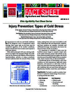 Injury Prevention: Types of Cold Stress