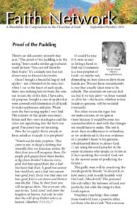 Faith Network A Newsletter for Cooperation in the Churches of God September/October, 2011  Proof of the Pudding