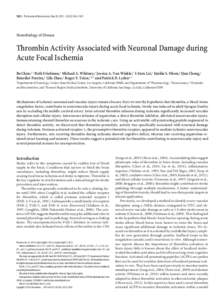 Anatomy / Cell biology / Thrombin / Protease-activated receptor / Coagulation / Direct thrombin inhibitor / Neuroprotection / Brain ischemia / Factor X / Biology / Coagulation system / G protein coupled receptors