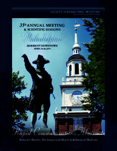 35th ANNUAL MEETING & SCIENTIFIC SESSIONS Philadelphia MARRIOTT DOWNTOWN APRIL 23-26, 2014