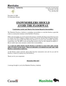 Microsoft Word - Press Release Snowmobile Safety - December 18, 2009.doc