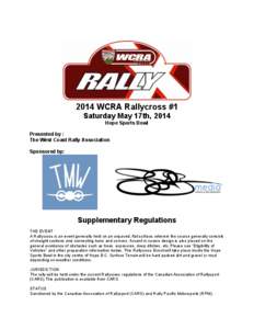 Microsoft Word[removed]WCRA Rallycross 1 - May 17 Sup Regs.docx