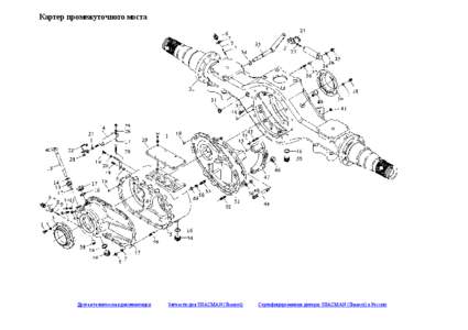 Картер промежуточного моста  Другая техническая документация Запчасти для SHACMAN (Shaanxi)