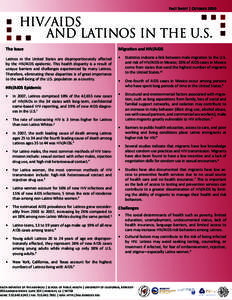 Fact Sheet | October 2010 HIV/AIDS AND LATINOS IN THE U.S.