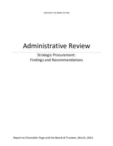 Microsoft Word - Admin Review Strategic Procurement - Final Report March 2013 v2.docx