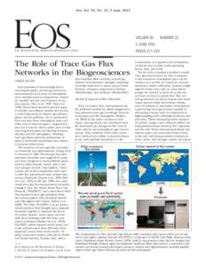 Eos, Vol. 93, No. 23, 5 June[removed]VOLUME 93 NUMBER 23