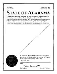Confederate States of America / Alabama Legislature / Alabama House of Representatives / Alabama Republican Party / Montgomery /  Alabama / James Bennett / Outline of Alabama / Alabama / Politics of Alabama / Southern United States