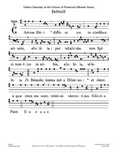 Ember Saturday in the Octave of Pentecost (Shorter Form)  IntroitIntrPentecostf7_900