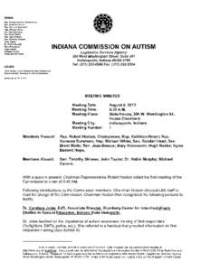 Rep. Robert Heaton, Chairperson Rep. Kathleen Heuer Rep. Vanessa Summers Rep. Michael White Sen. Randall Head Sen. Brent Waltz