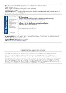 This article was downloaded by: [Perpetual Access - Northwestern University Library] On: 17 December 2010 Access details: Access Details: [subscription numberPublisher Taylor & Francis Informa Ltd Registered 