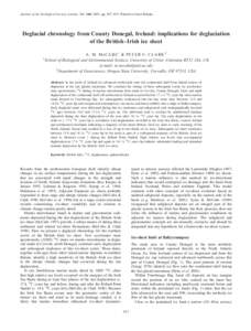 Glaciology / Pleistocene / Geology / Ice ages / Last Glacial Maximum / Last glacial period / Younger Dryas / Heinrich event / Irish Sea Glacier / Historical geology / Climate history / Physical geography