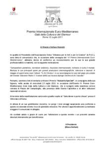 Conferimento Premio a Stefano Mainetti