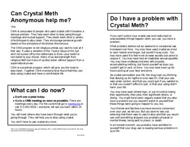 Can Crystal Meth Anonymous help me?