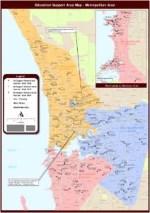 Education Support Area Map - Metropolitan Area YANCHEP KWINANA BEACH  MANDOGALUP