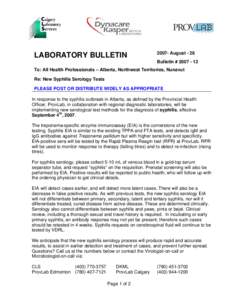 Instructions to guide the creation of the Laboratory Bulletin draft are highlighted in yellow