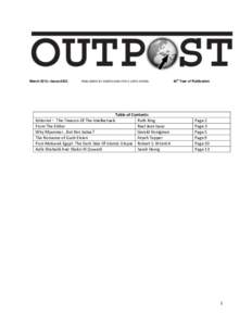 March 2012—Issue #252  PUBLISHED BY AMERICANS FOR A SAFE ISRAEL Table of Contents Editorial – The Treason Of The Intellectuals