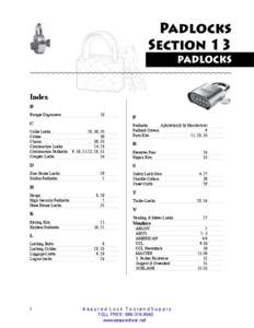 Padlocks Section 13 PADLOCKS  PADLOCKS