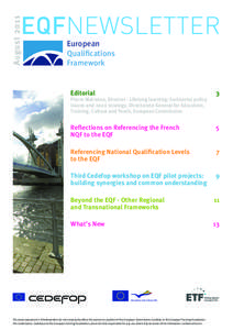 August[removed]EQFNEWSLETTER European Qualifications Framework