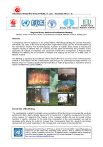 International Forest Fire News (IFFN) No. 31 (July – December 2004, Finnish Forest Ministry of the Interior Research Institute  GFMC