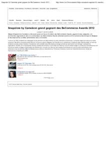 Snapstore by Cameleon grand gagnant des BeCommerce Awards[removed]http://trends.levif.be/economie/belga-economie/snapstore-by-cameleo... Newsletter Trends numérique Pour Abonnés Abonnement Trends Club Login Enregistre