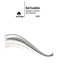 Bush Foundation Summary of Grants and Financials 2003