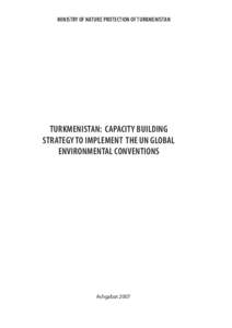 MINISTRY OF NATURE PROTECTION OF TURKMENISTAN  TURKMENISTAN: CAPACITY BUILDING STRATEGY TO IMPLEMENT THE UN GLOBAL ENVIRONMENTAL CONVENTIONS