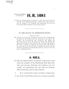 I  112TH CONGRESS 1ST SESSION  H. R. 1081