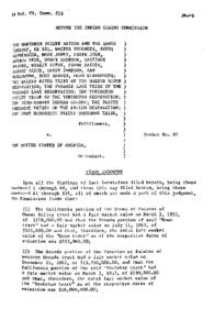 BEFORE THE INDIAN CLAIMS COMMISSION  T I ~ ENORTHERN PAIUTE NATION AND THE BANDS THEREOF, EX REL. WALTER VOORHEES, AVERY ~INNEMUCCA,MARK JONES, PRANK JOHN, ANDREW DICK, DEWEY SAMPSON, HASTINGS