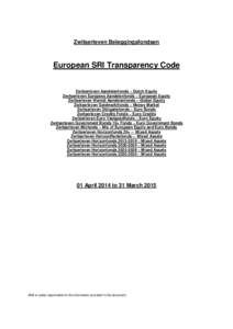 European SRI Transparency Code