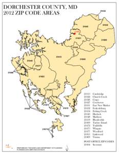 DORCHESTER COUNTY, MD 2012 ZIP CODE AREAS[removed]