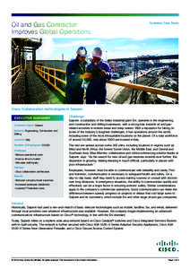 Oil and Gas Contractor Improves Global Operations Customer Case Study  Cisco Collaboration technologies in Saipem