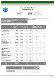 Seat Calculation Detail Printed on: [removed]:11:08