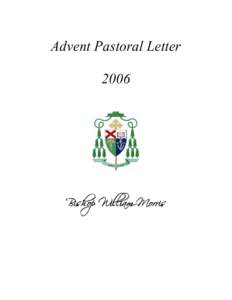 Advent Pastoral Letter 2006 Bishop William Morris  17 November 2006