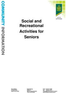 Microsoft Word - Social and Recreational Activities for Seniors - No 13