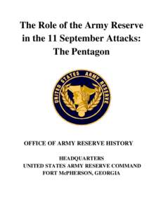 The Impact of 9-11 on the Army Reserve – Pentagon Operations:
