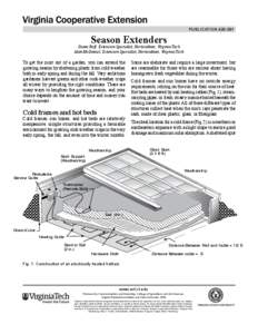 publication[removed]Season Extenders Diane Relf, Extension Specialist, Horticulture, Virginia Tech Alan McDaniel, Extension Specialist, Horticulture, Virginia Tech