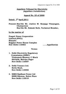 Lawsuits / Legal procedure / Central Electricity Regulatory Commission / Delhi Transco Limited / Energy / Law / Appeal / Appellate review