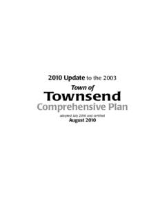 text of the 2010 Update to the 2003 Town of Townsend Comprehensive Plan