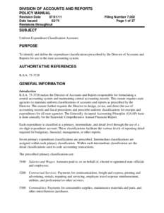 PPM[removed]Uniform Expenditure Classification Expenditure Sub-Object Codes