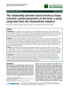 Knee / Joints / Musculoskeletal disorders / Rheumatology / Tear of meniscus / Medial meniscus / Lateral meniscus / Meniscus / Arthroscopy / Anatomy / Medicine / Orthopedic surgery