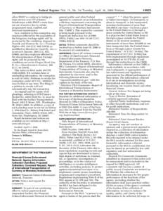 United States administrative law / Finance / Paperwork Reduction Act / Money laundering / Business / Financial Crimes Enforcement Network / Government procurement in the United States / Internal Revenue Service / Financial system / Tax evasion / Financial regulation / Bank Secrecy Act